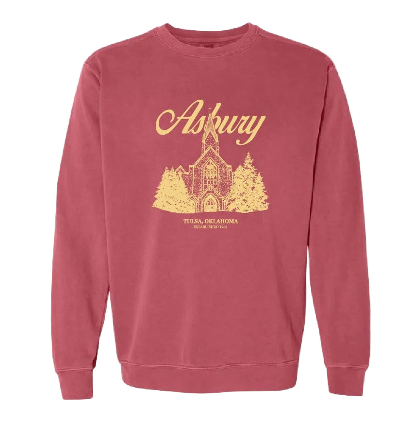 Asbury Classic Silhouette Crewneck Crimson