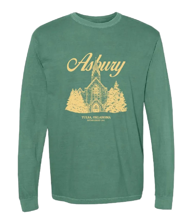 Asbury Classic Silhouette Long Sleeve Tee Light Green