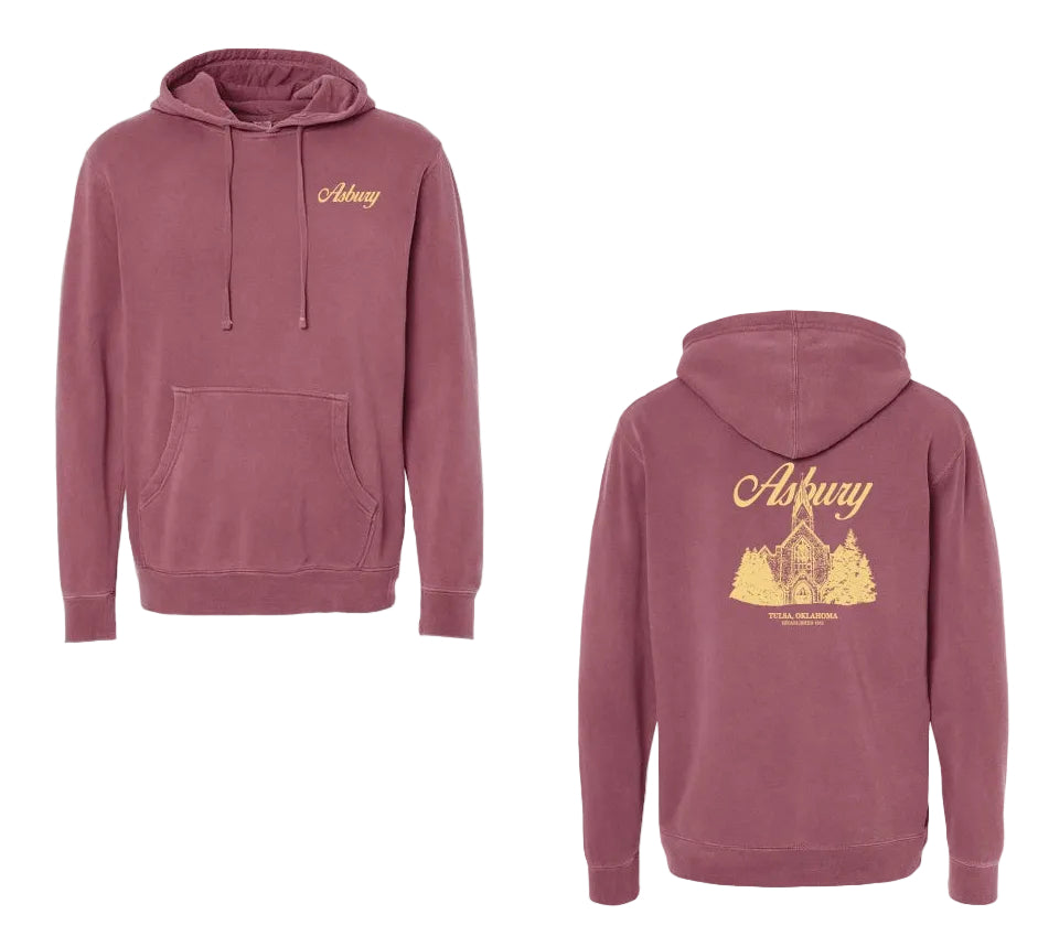 Asbury Holiday Hoodie Maroon