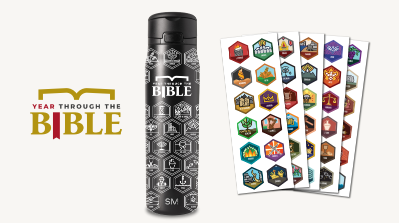 Year Through the Bible Water Bottle